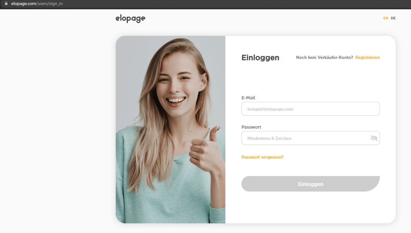elopage login